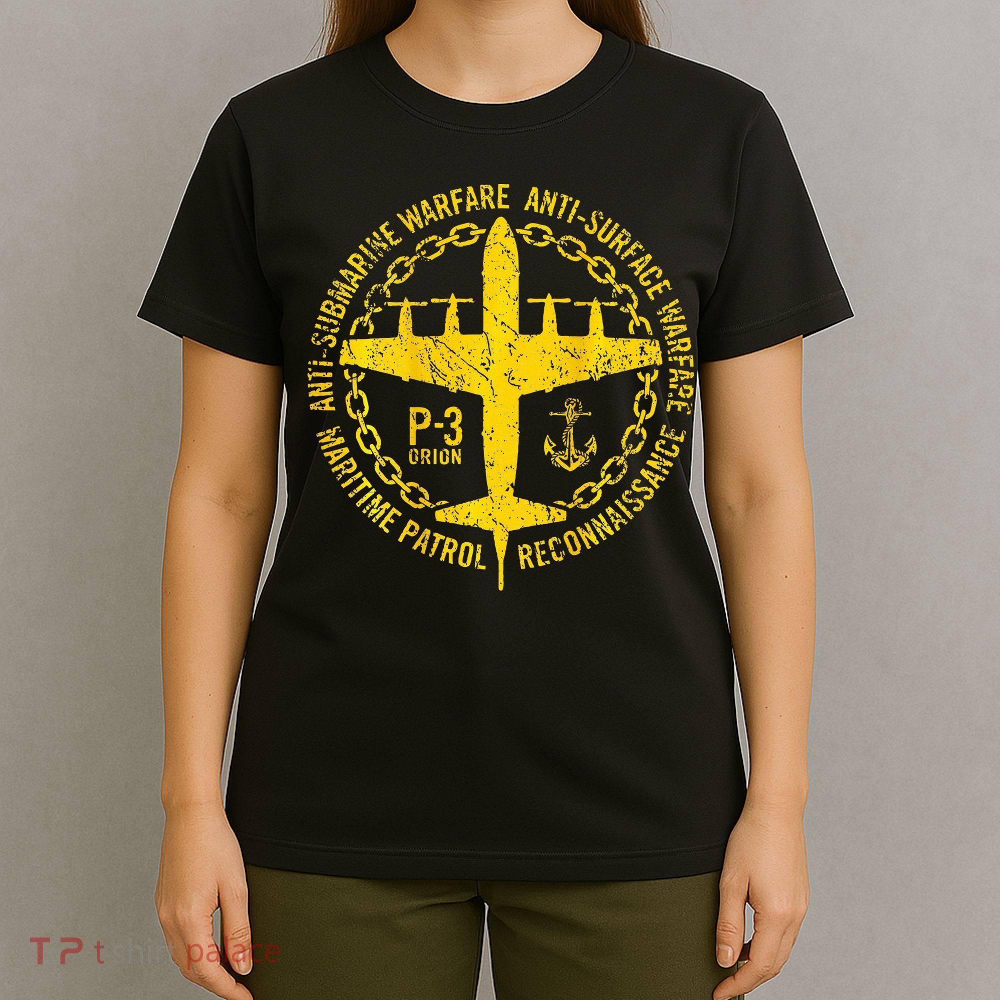 P 3 Orion Antisubmarine Warfare Patrol Military Aircraft T-Shirt
