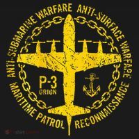 P 3 Orion Antisubmarine Warfare Patrol Military Aircraft T-Shirt thumb 7