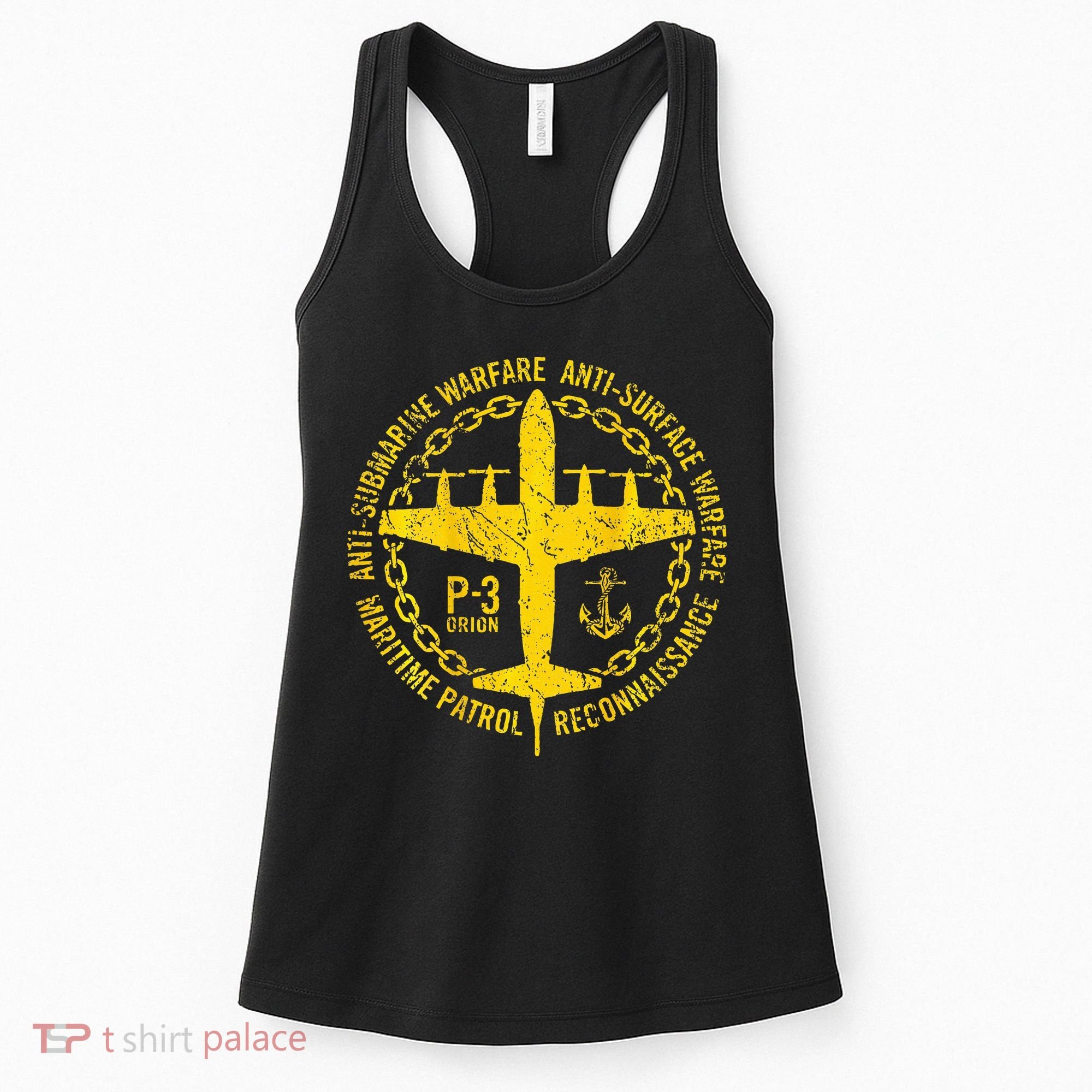 P 3 Orion Antisubmarine Warfare Patrol Military Aircraft Women's Tank Top