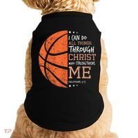 Philippians 4 13 I Can Do All Things Christian Basketball Doggie Tank thumb 0