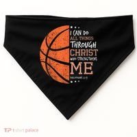 Philippians 4 13 I Can Do All Things Christian Basketball USA-Made Doggie Bandana thumb 0
