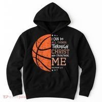 Philippians 4 13 I Can Do All Things Christian Basketball Hoodie thumb 0