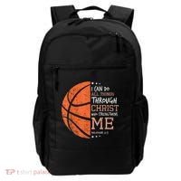Philippians 4 13 I Can Do All Things Christian Basketball Backpack thumb 0