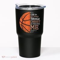 Philippians 4 13 I Can Do All Things Christian Basketball Tumbler thumb 0