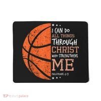Philippians 4 13 I Can Do All Things Christian Basketball Mousepad thumb 0