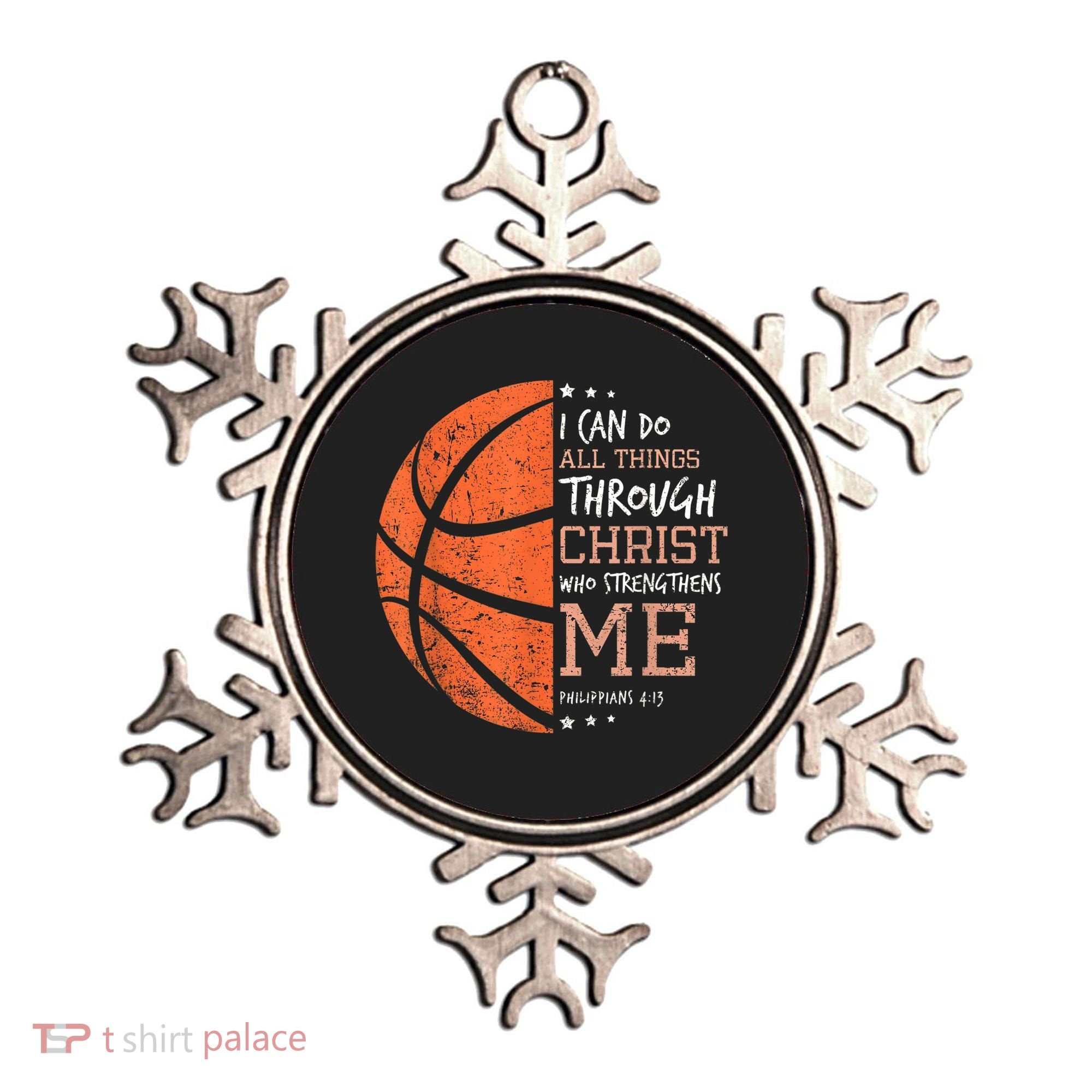Philippians 4 13 I Can Do All Things Christian Basketball Ornament
