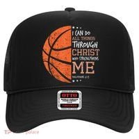 Philippians 4 13 I Can Do All Things Christian Basketball Hat thumb 0