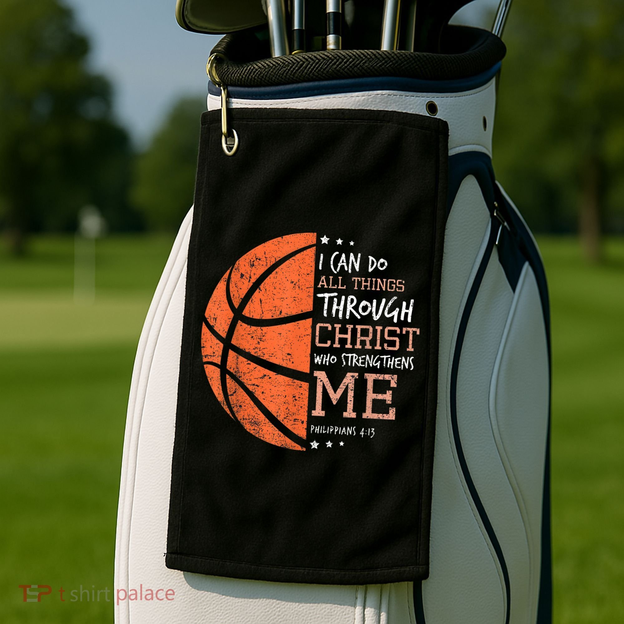 Philippians 4 13 I Can Do All Things Christian Basketball Golf Towel
