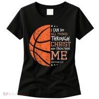 Philippians 4 13 I Can Do All Things Christian Basketball Women's T-Shirt thumb 0