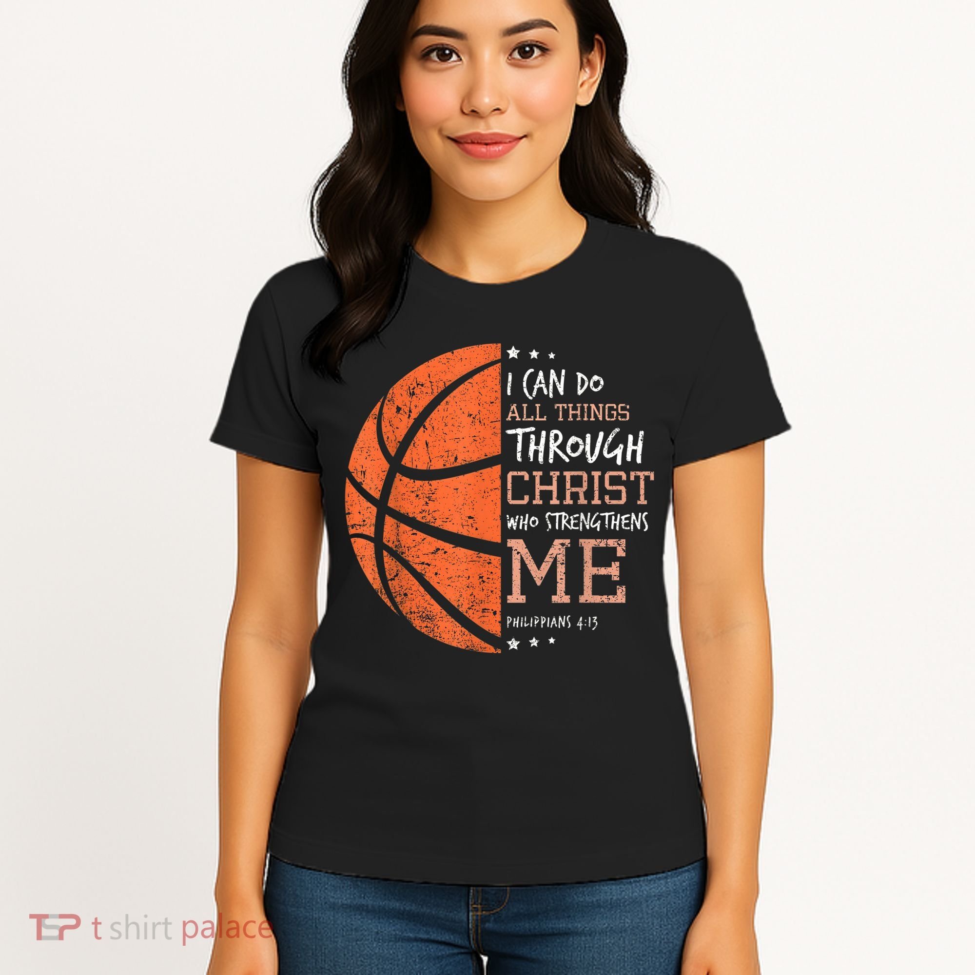 Philippians 4 13 I Can Do All Things Christian Basketball Women's T-Shirt