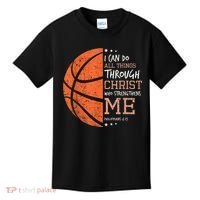 Philippians 4 13 I Can Do All Things Christian Basketball Kids T-Shirt thumb 0