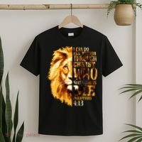 Philippians 4 13 I Can Do All Things Through Christ Who Strengthens Me Lion T-Shirt thumb 2