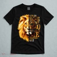 Philippians 4 13 I Can Do All Things Through Christ Who Strengthens Me Lion T-Shirt thumb 5