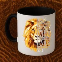 Philippians 4 13 I Can Do All Things Through Christ Who Strengthens Me Lion Coffee Mug thumb 2