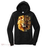 Philippians 4 13 I Can Do All Things Through Christ Who Strengthens Me Lion Women's Hoodie thumb 0