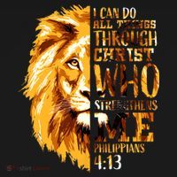 Philippians 4 13 I Can Do All Things Through Christ Who Strengthens Me Lion Mousepad thumb 1