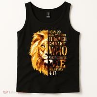 Philippians 4 13 I Can Do All Things Through Christ Who Strengthens Me Lion Tank Top thumb 2
