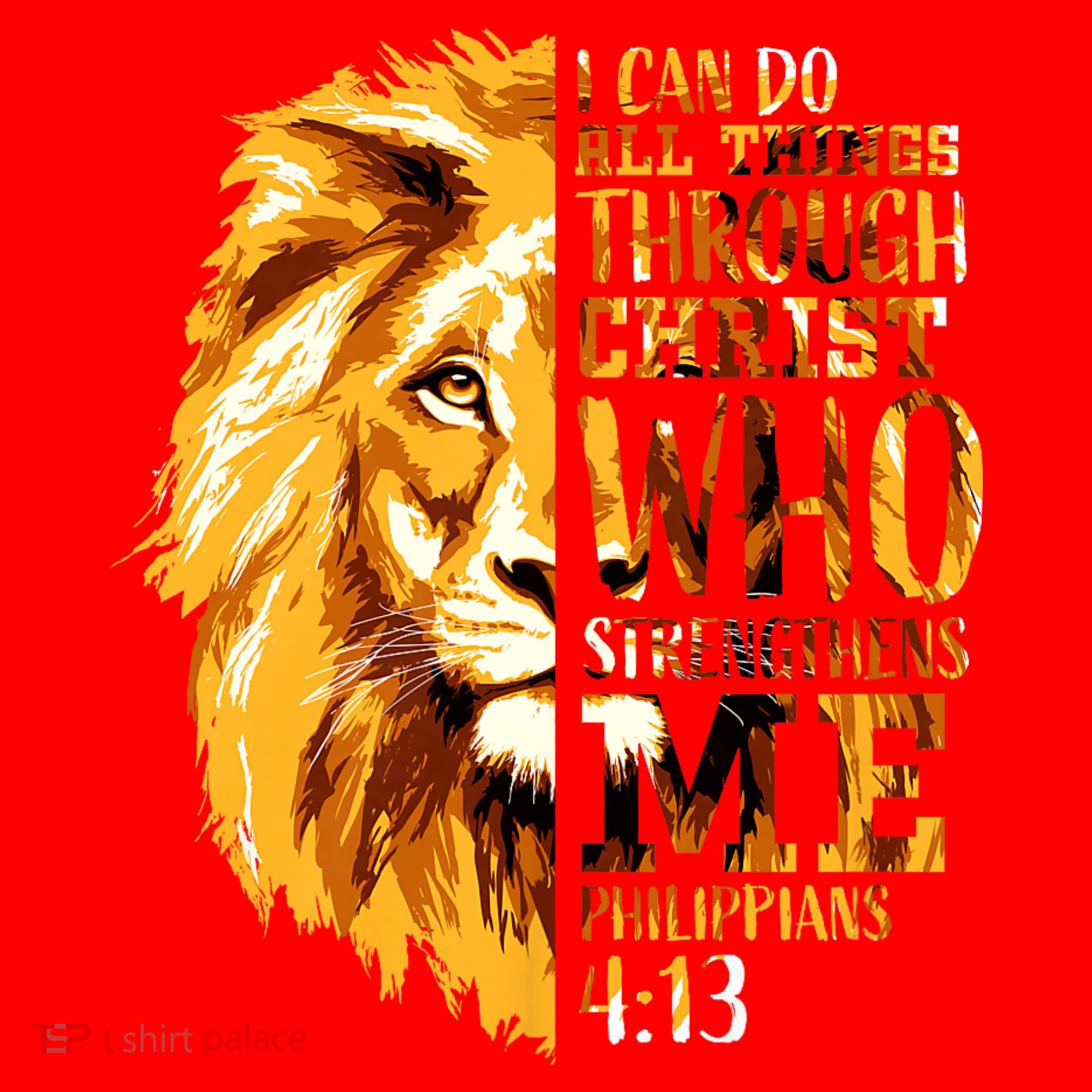 Philippians 4 13 I Can Do All Things Through Christ Who Strengthens Me Lion Santa Hat