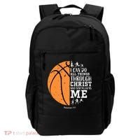 Philippians 4 13 I Can Do All Things Christian Basketball Backpack thumb 0