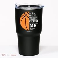 Philippians 4 13 I Can Do All Things Christian Basketball Tumbler thumb 0