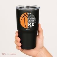 Philippians 4 13 I Can Do All Things Christian Basketball Tumbler thumb 2