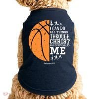 Philippians 4 13 I Can Do All Things Christian Basketball Doggie Tank thumb 0
