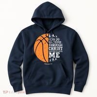 Philippians 4 13 I Can Do All Things Christian Basketball Hoodie thumb 0