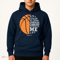 Philippians 4 13 I Can Do All Things Christian Basketball Hoodie thumb 2