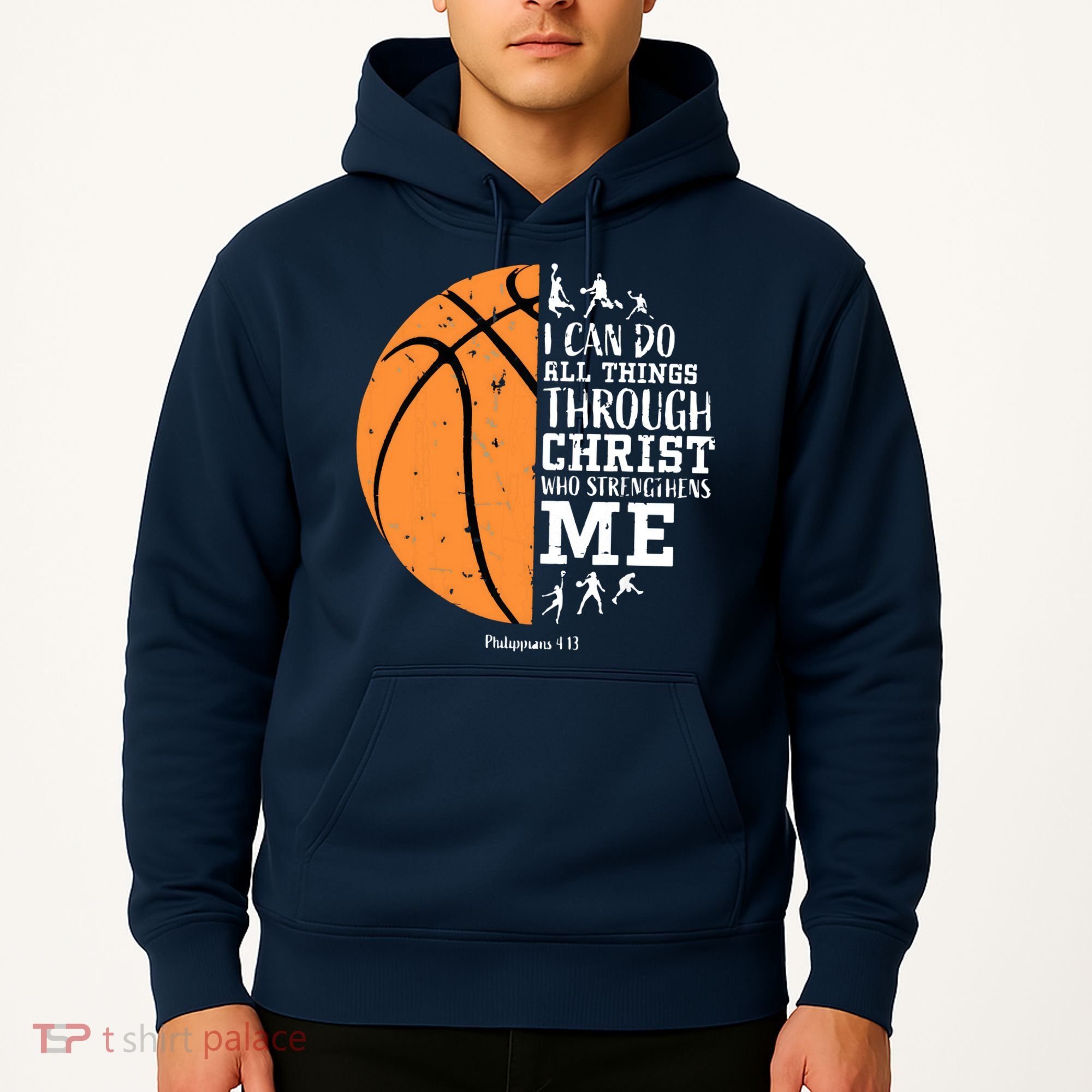 Philippians 4 13 I Can Do All Things Christian Basketball Hoodie