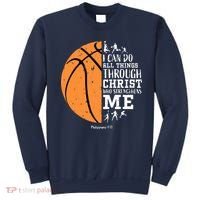 Philippians 4 13 I Can Do All Things Christian Basketball Sweatshirt thumb 0