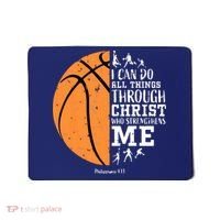 Philippians 4 13 I Can Do All Things Christian Basketball Mousepad thumb 0