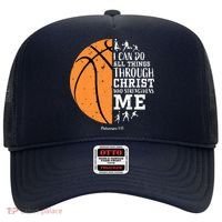 Philippians 4 13 I Can Do All Things Christian Basketball Hat thumb 0