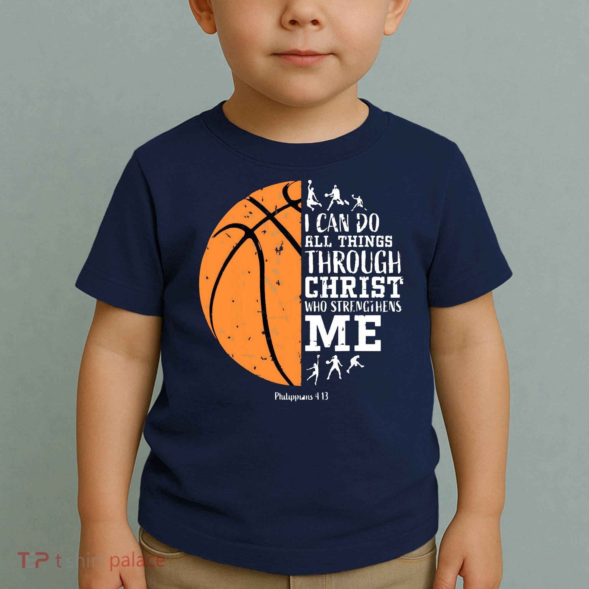 Philippians 4 13 I Can Do All Things Christian Basketball Toddler T-Shirt