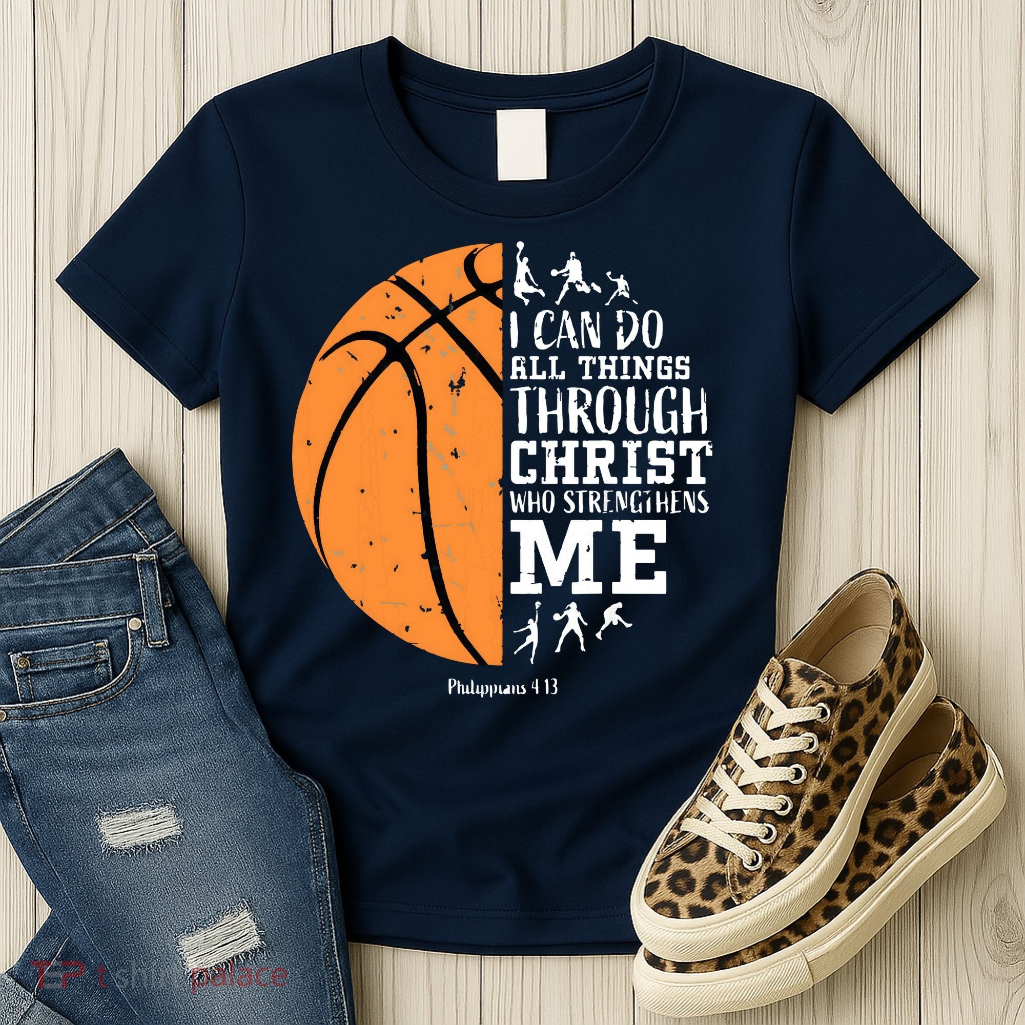 Philippians 4 13 I Can Do All Things Christian Basketball Women's T-Shirt