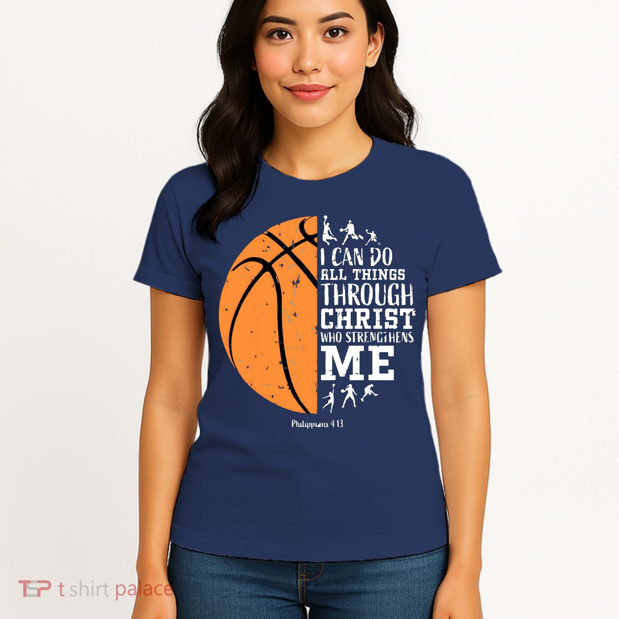 Philippians 4 13 I Can Do All Things Christian Basketball Women's T-Shirt