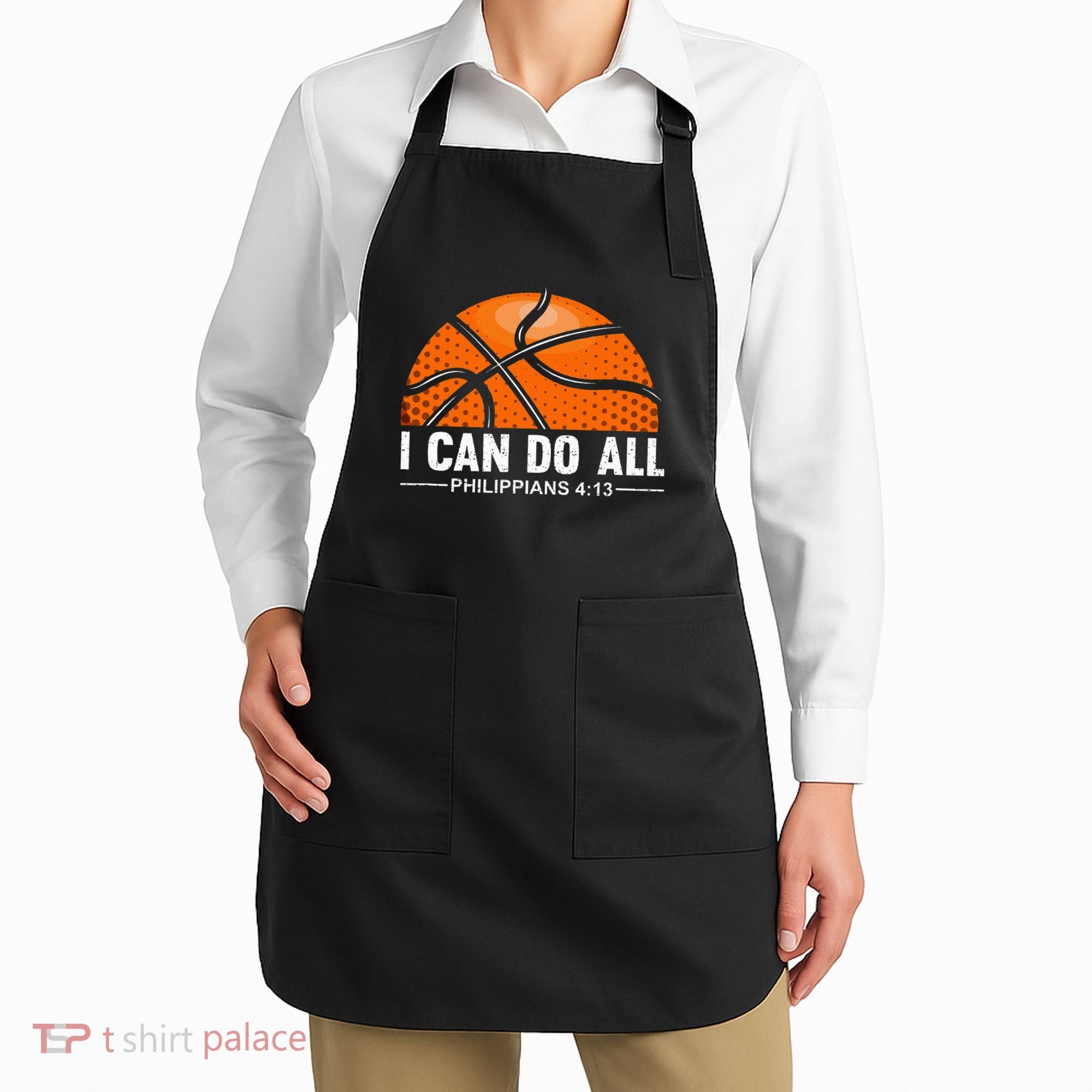 Philippians 4 13 I Can Do All Things Christian Basketball Apron