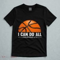 Philippians 4 13 I Can Do All Things Christian Basketball T-Shirt thumb 5