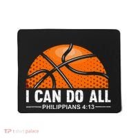 Philippians 4 13 I Can Do All Things Christian Basketball Mousepad thumb 0