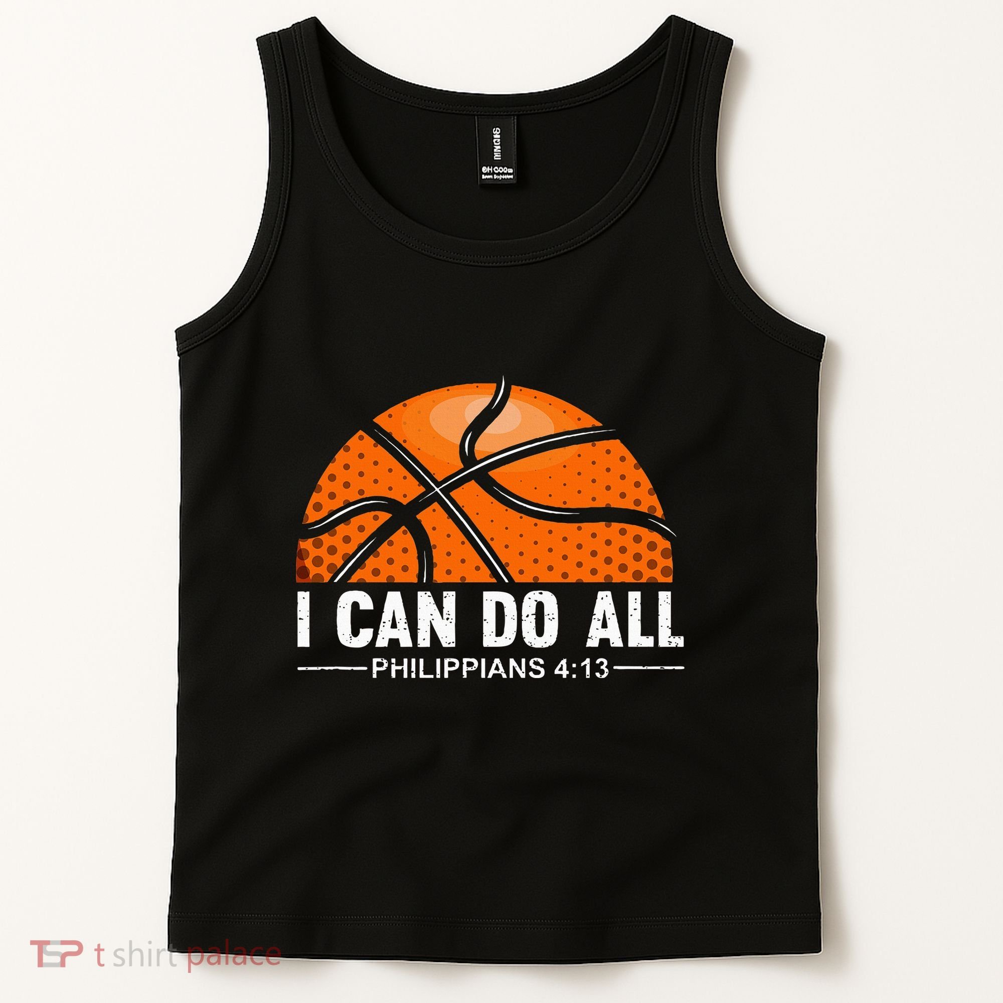 Philippians 4 13 I Can Do All Things Christian Basketball Tank Top