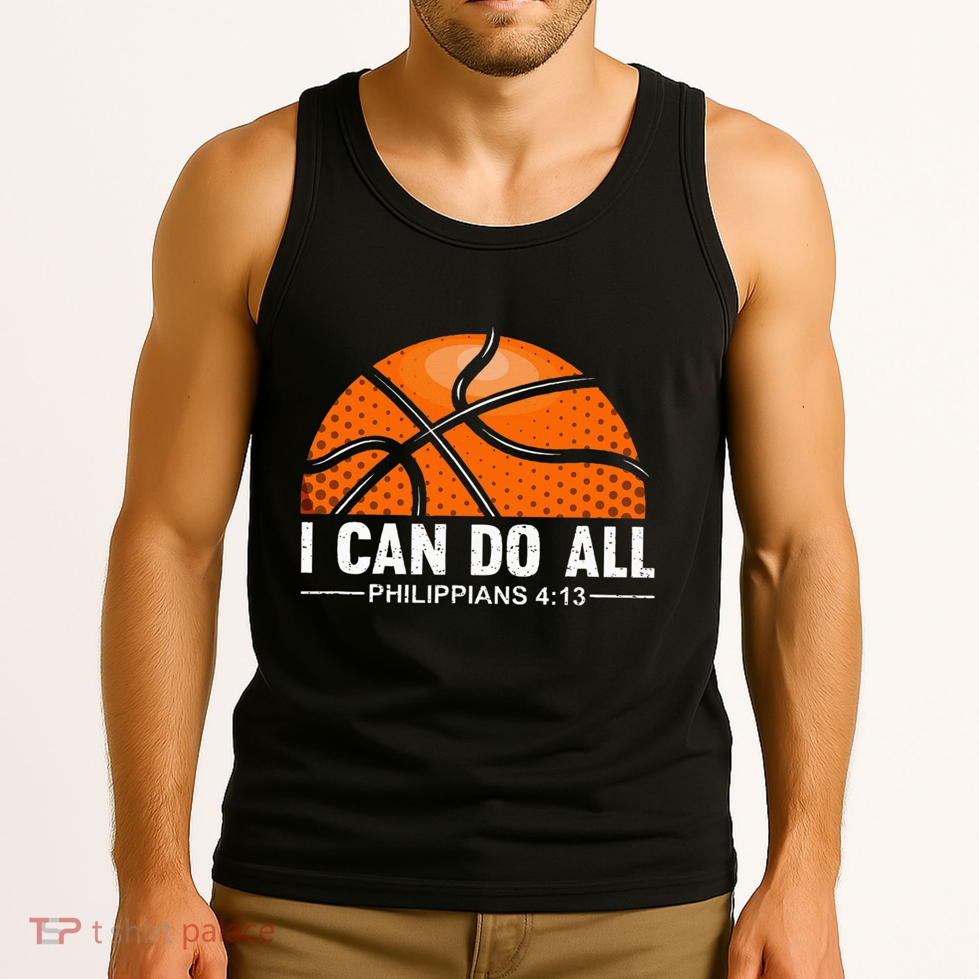 Philippians 4 13 I Can Do All Things Christian Basketball Tank Top