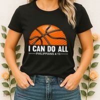 Philippians 4 13 I Can Do All Things Christian Basketball Women's T-Shirt thumb 2