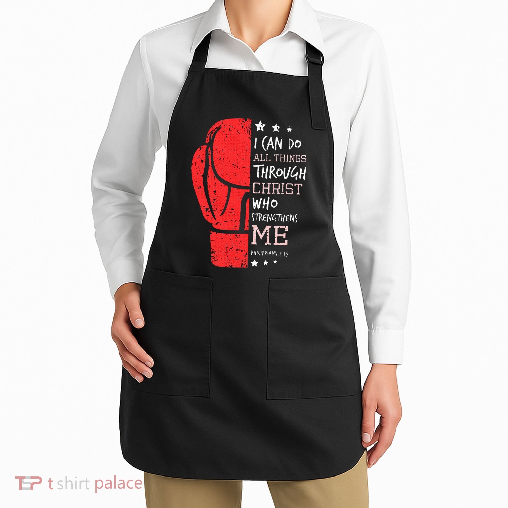Philippians 4 13 I Can Do All Things Christian Boxing Apron