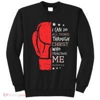 Philippians 4 13 I Can Do All Things Christian Boxing Sweatshirt thumb 0