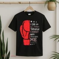 Philippians 4 13 I Can Do All Things Christian Boxing T-Shirt thumb 2