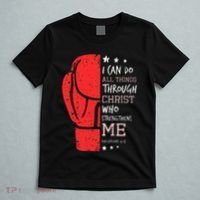 Philippians 4 13 I Can Do All Things Christian Boxing T-Shirt thumb 5