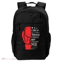 Philippians 4 13 I Can Do All Things Christian Boxing Backpack thumb 0