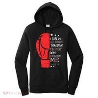 Philippians 4 13 I Can Do All Things Christian Boxing Women's Hoodie thumb 0