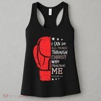 Philippians 4 13 I Can Do All Things Christian Boxing Women's Tank Top thumb 3