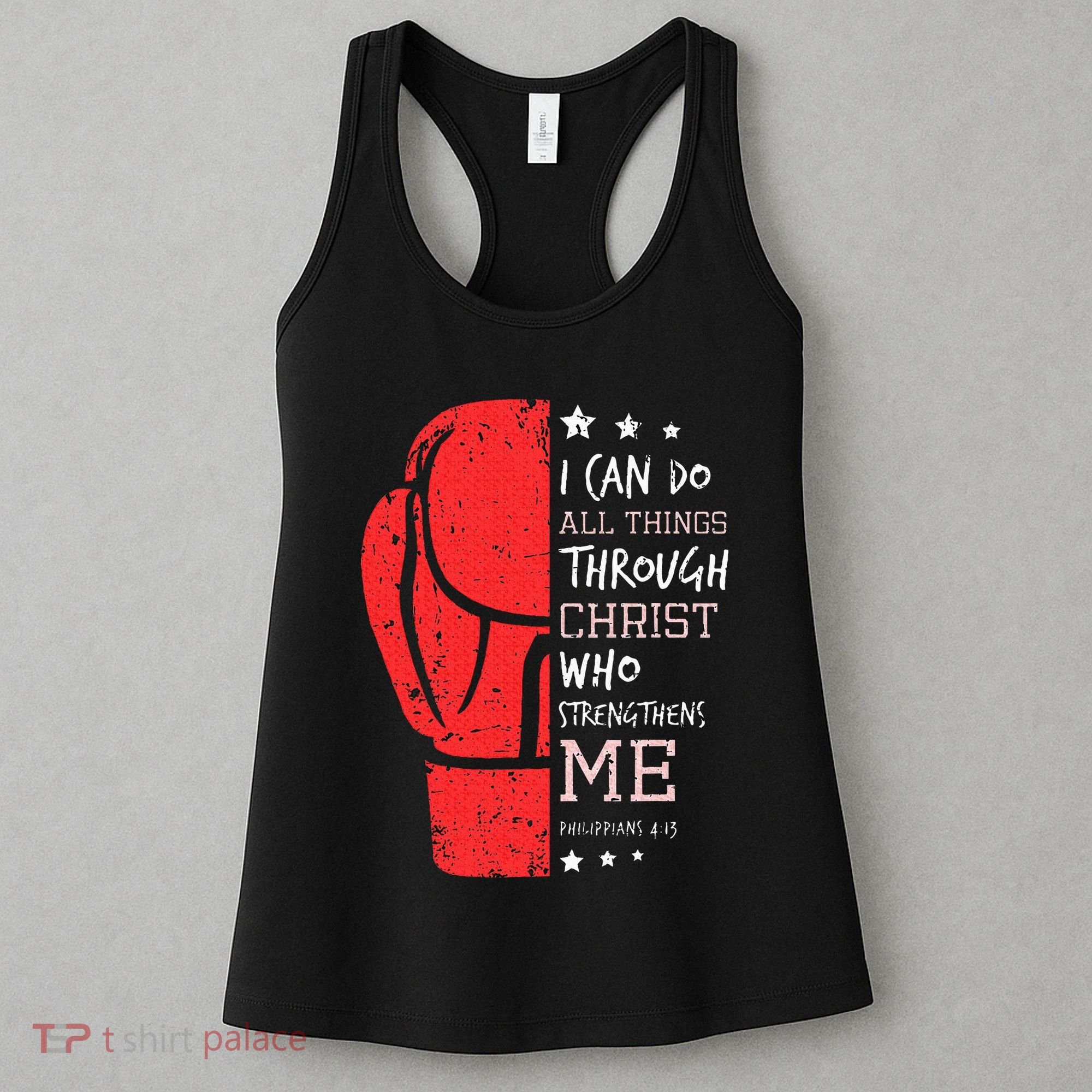 Philippians 4 13 I Can Do All Things Christian Boxing Women's Tank Top
