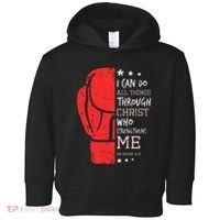 Philippians 4 13 I Can Do All Things Christian Boxing Toddler Hoodie thumb 0